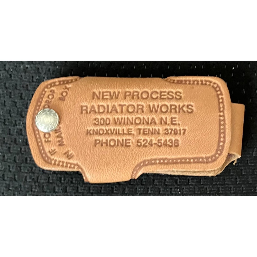 Knoxville Tennessee Advertisement Leather Key Chain‎ New Process Radiator Works